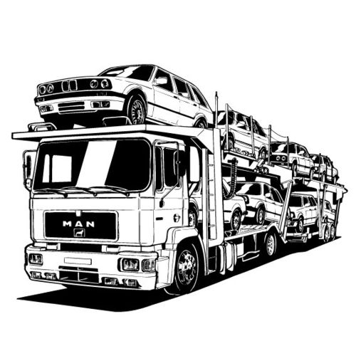 货车 交通工具 色彩 黑白色 免费素材产品工业素材免费下载(图片编号